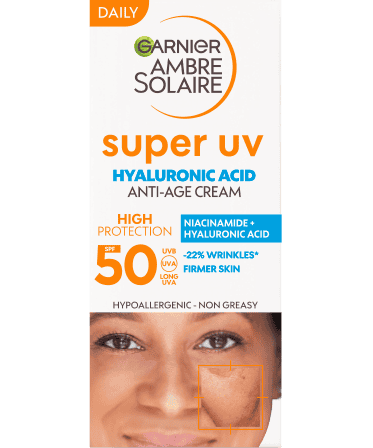 Super UV Αντηλιακή Αντιρυτιδική Κρέμα Προσώπου με SPF50 & Υαλουρονικό Οξύ